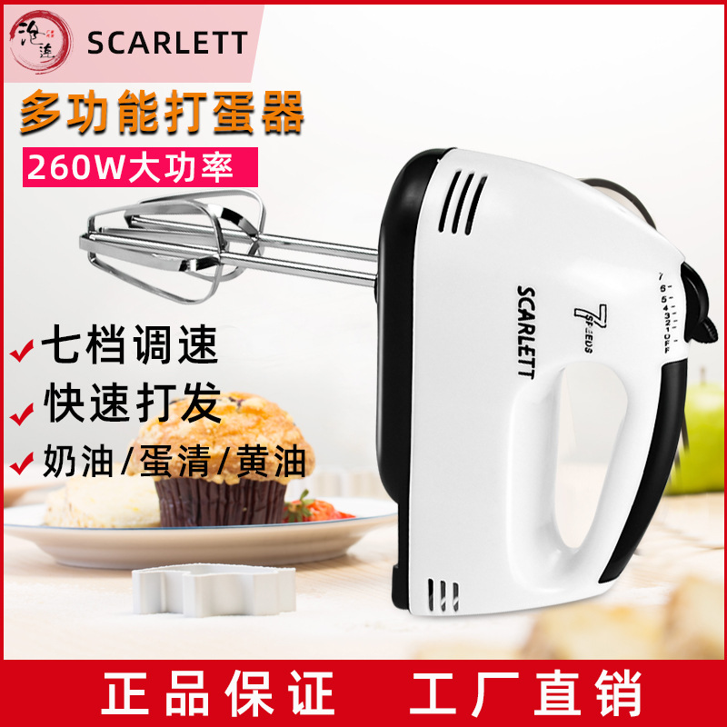 手持打蛋器电动家用全自动打蛋机烘焙小型打发奶油搅拌机欧规跨境