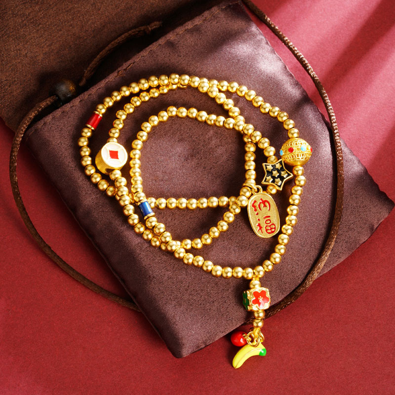 Pulseras de oro de verano de alta calidad de mujer Nafu hortenida plátano estrella larga cadena fábrica al por mayor