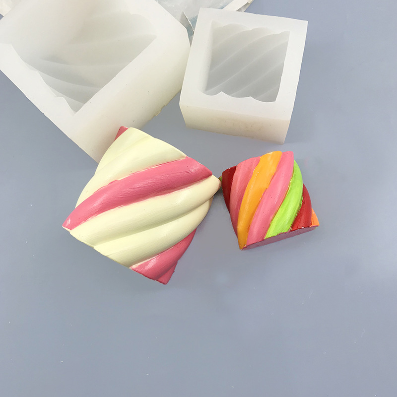 大小號棉花糖硅膠模具 可做捏捏 烘焙巧克力翻糖石膏蠟燭黏土模具