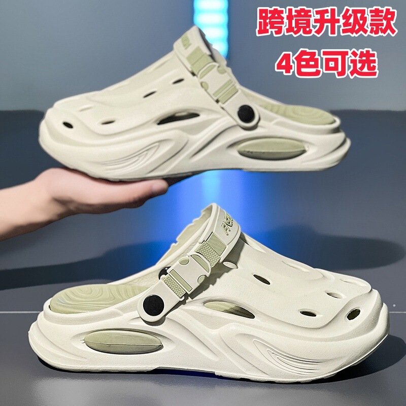 Cross-border Hole Shoes Men's Summer Outer Wear Non-slip Basketball Sports Slippers plus size Men's Outdoor Platform Beach Sandals