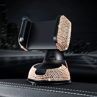 Holder Car Suction Cup Rotating — Other Automotive Interior Supplies - gold-diamond-single-bracket