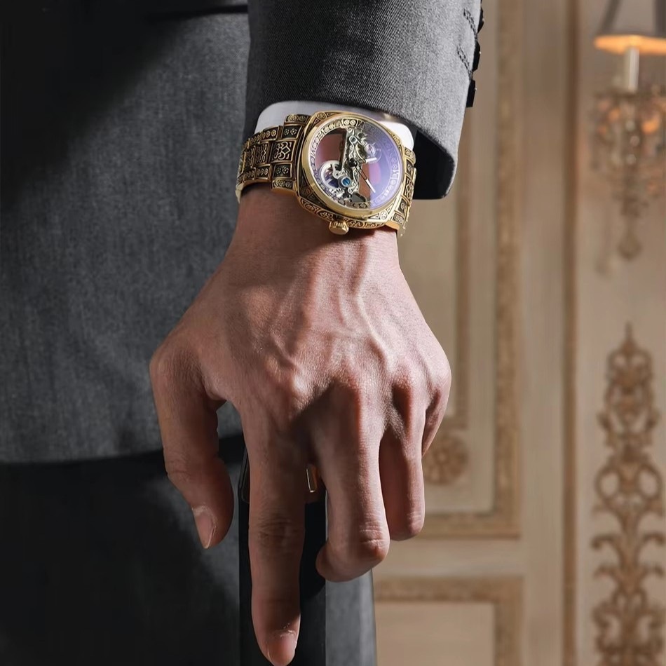 2026 FORSINING Vintage Men's Carved Hollow Fashion Automatic Mechanical Watch_voghion.com