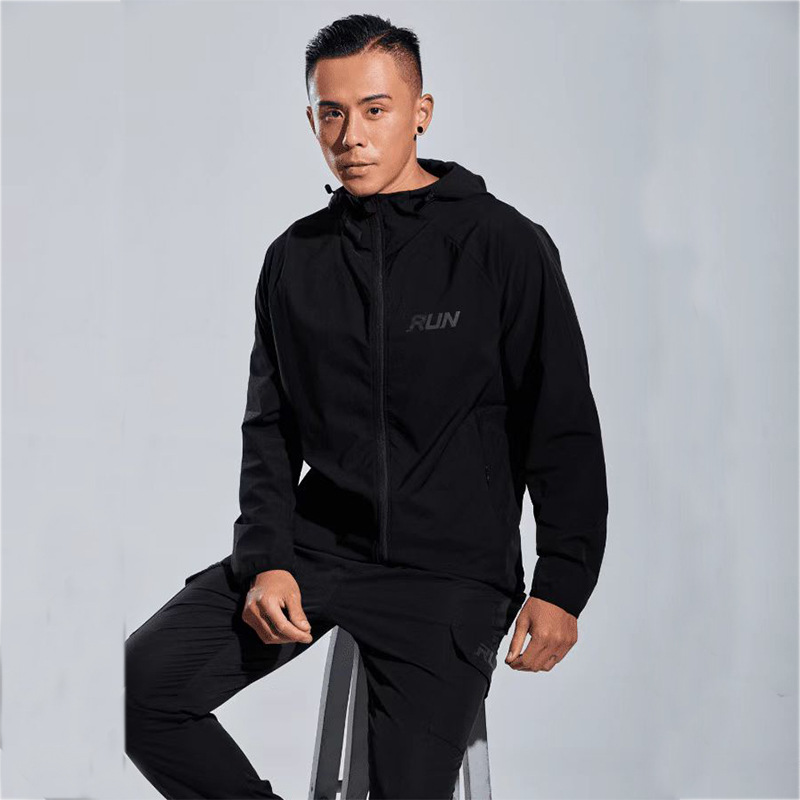 Autumn and Winter Men's Sportswear Jacket Hooded Zipper Jacket Outdoor Running Training Fitness Wholesale Winter Style