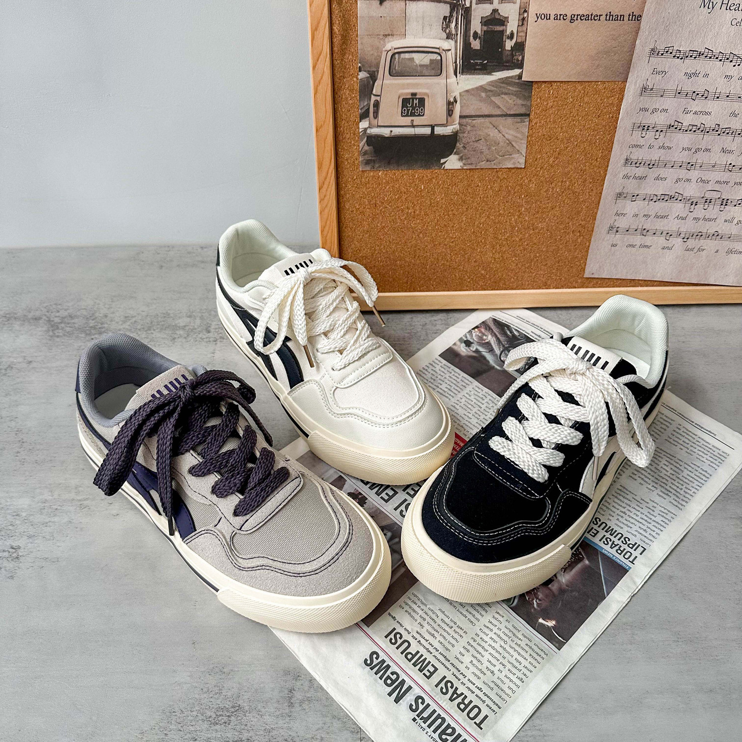 B2212 2025 Spring and Autumn New Korean Style Trendy Canvas Shoes Casual Sports Shoes Men's Easiest for Match Trendy Low-Top Sneakers