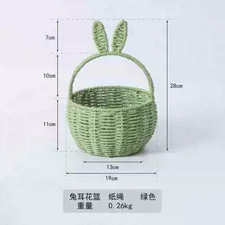 Maceta de Imitación Ratán de Plástico Tejido a Mano para Escritorio y Decoración de Plantas