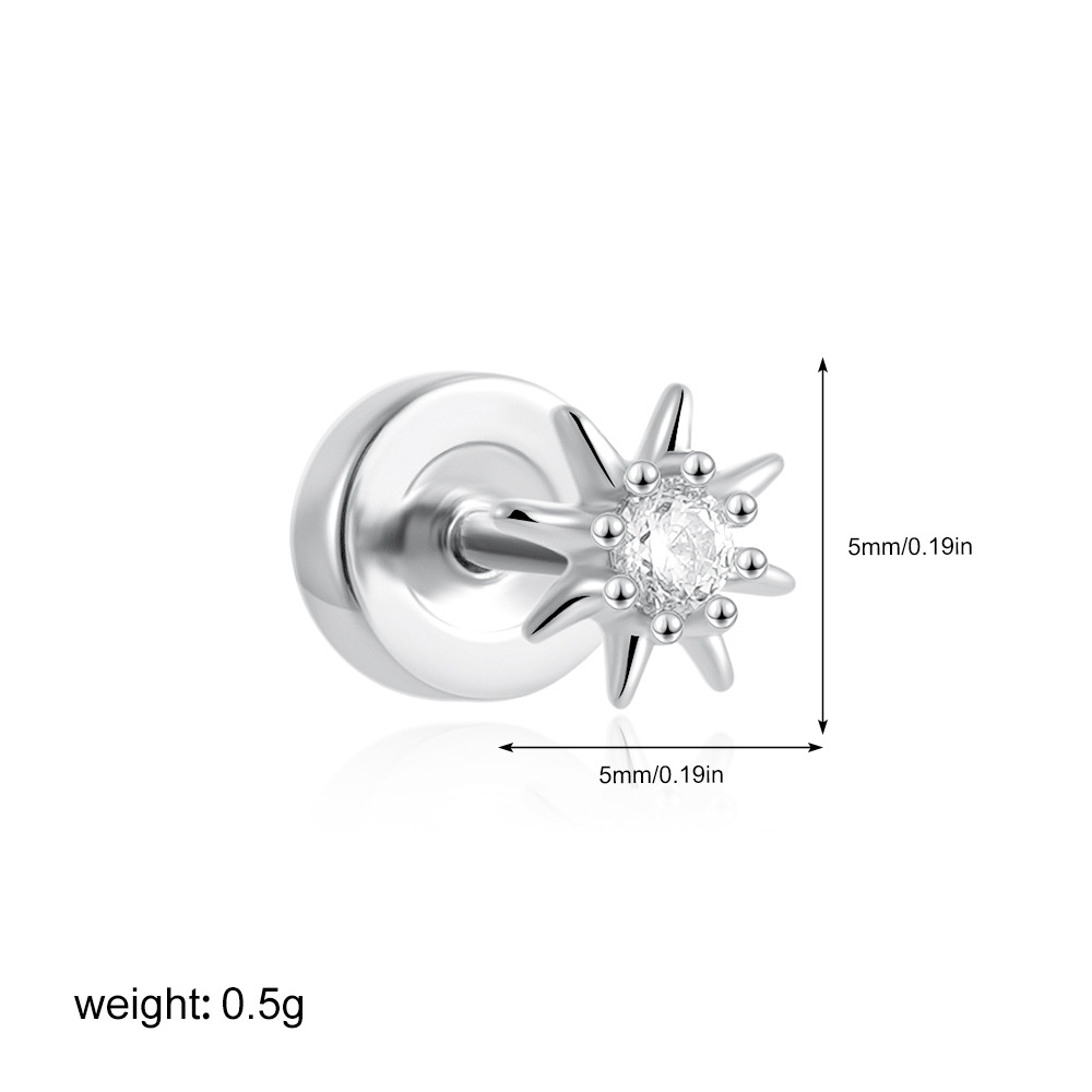 2g Weight 201 Stainless Steel Ear Needle Material Ear Studs Classification 1 Piece Quantity Casual, Daily Occasion Copper Material Star, Moon, Heart Shape Pattern All Seasons Season Women's Gender Plating Design Elegant, Simple Style Style 1 Piece Elegant Simple Style Star Moon Heart Shape Plating Copper Ear Studs 15
