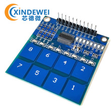 TTP226 8路 8键电容式 触摸开关板 数字触摸传感器 模块 键盘