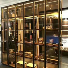 钢化玻璃门20边铝框窄边衣柜门酒柜书柜镀膜定制轻奢定制衣柜门