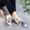 Low slip-ons for leisure, cloth footwear for mother, white shoes, soft sole, wholesale