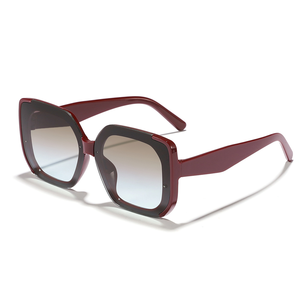 Gafas de sol para mujer, protección solar UV de verano, moda, conducción al aire libre, gafas de sol cuadradas, cara grande, delgado y de alta gama