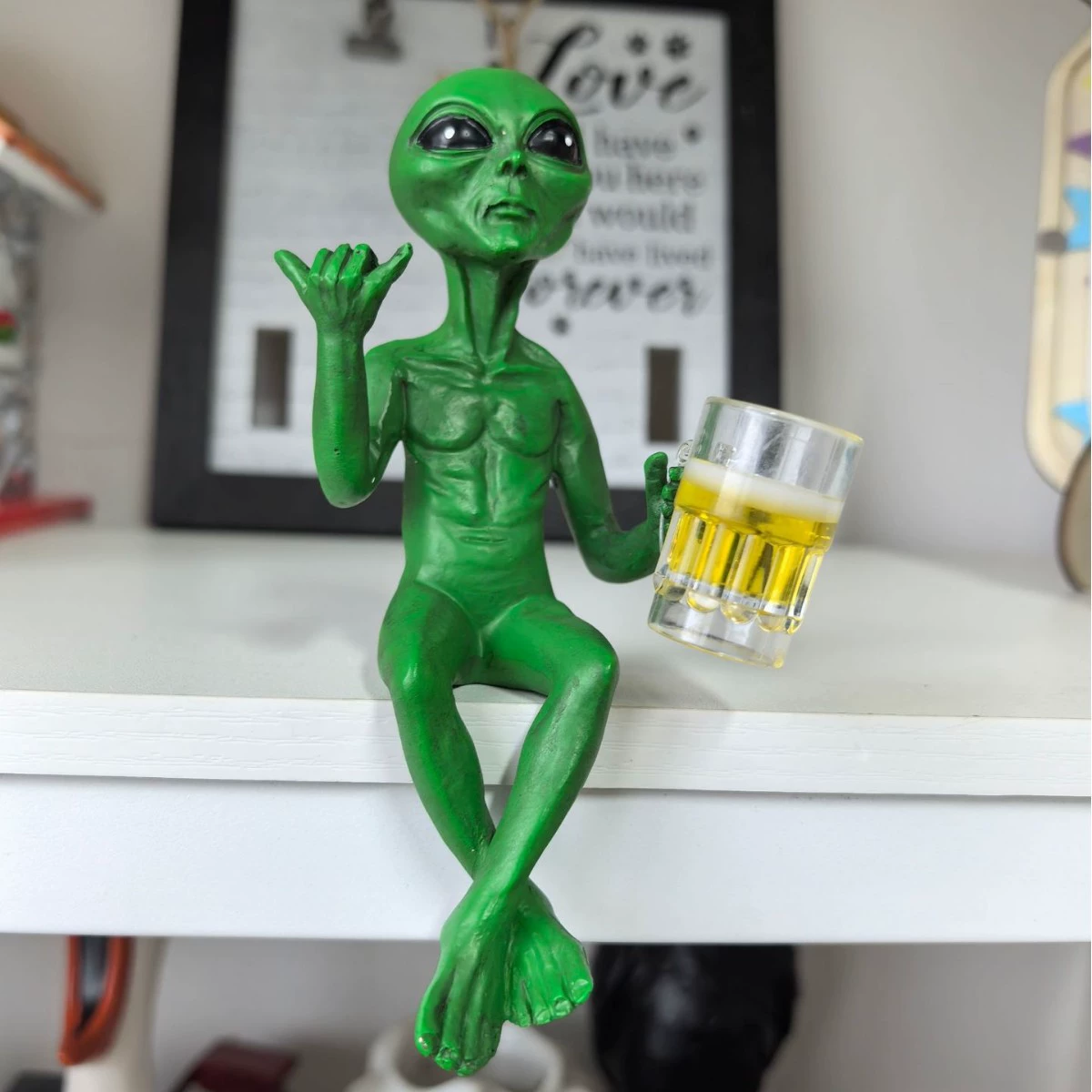 Украшение из смолы «инопланетянин» UFO для интерьера и сада, фигурка для дома