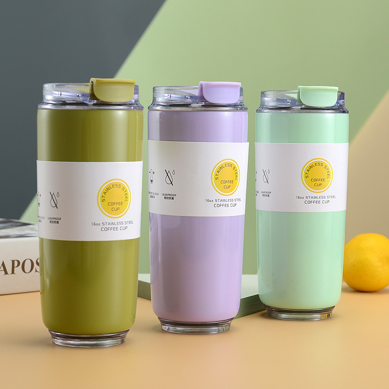 Taza térmica portátil de acero inoxidable, gran capacidad, diseño unisex, a prueba de frío, ideal como regalo