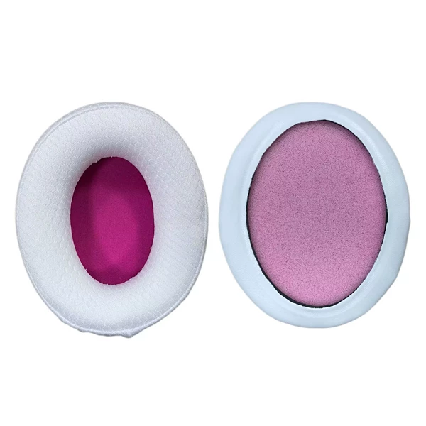 One piece of white rose red mesh and mesh stitching earmuffs