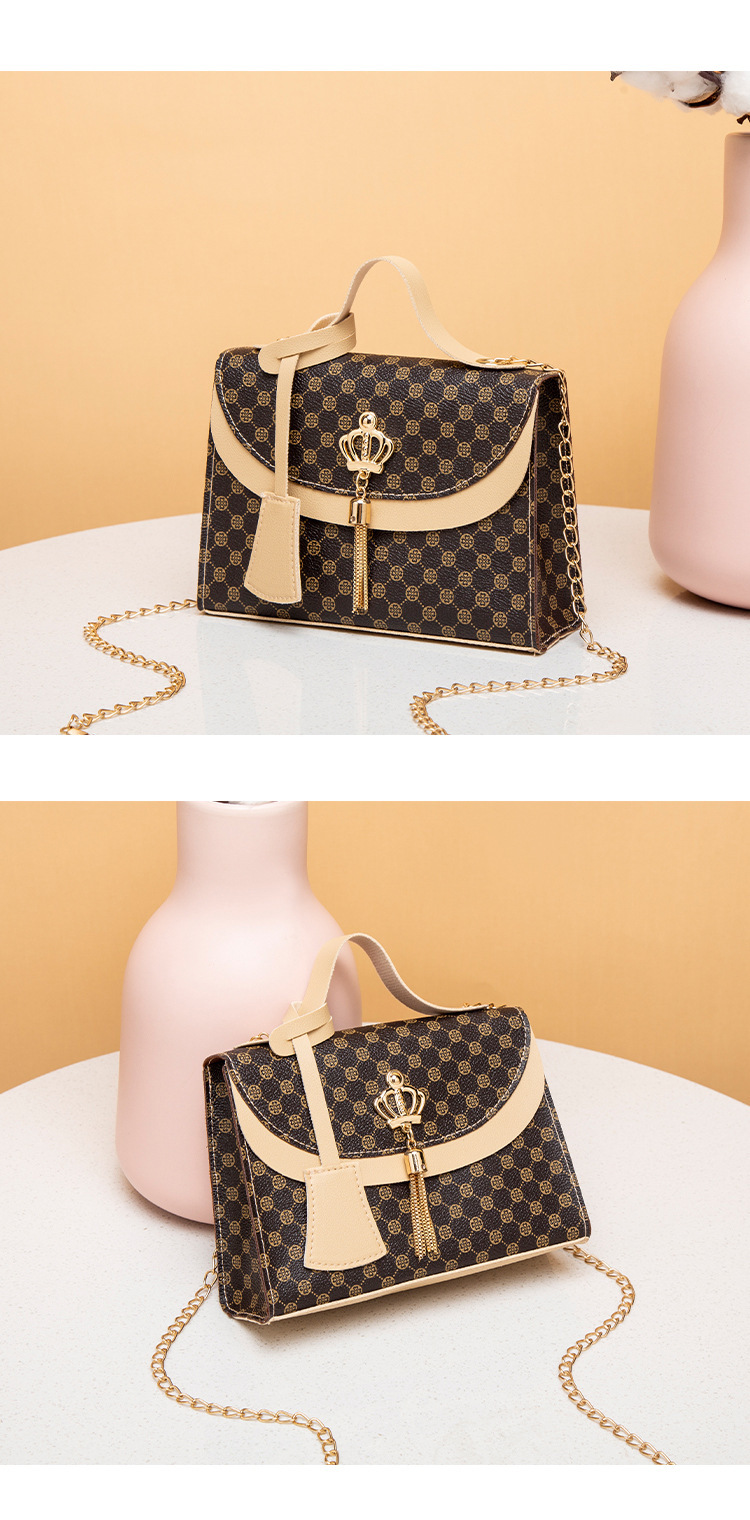 Square Shape Small Size Women's Small Pu Leather Multicolor Classic Style Square Magnetic Buckle Shoulder Bag