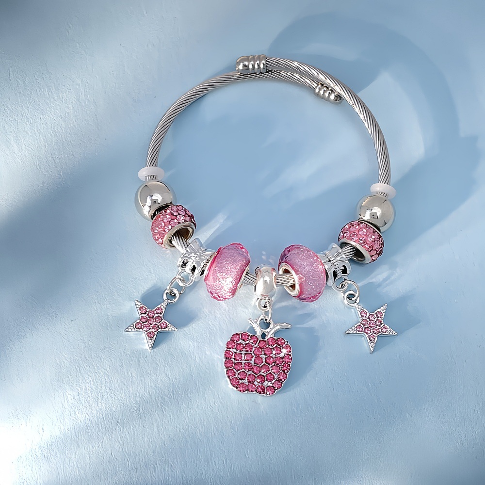 Bracelet en acier inoxydable et titane avec oeil du diable_voghion.com