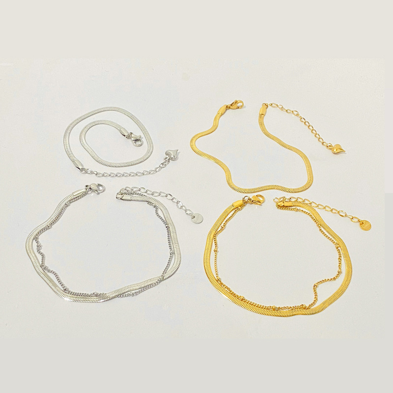 Real Gold Plated Plating Material Anklet Classification 1 Piece Ethnic Style Geometric 304 Stainless Steel Waterproof Non Tarnish PVD Coated Real Gold Plated 16K Gold White Gold Plated Gold Plating Unisex Anklet