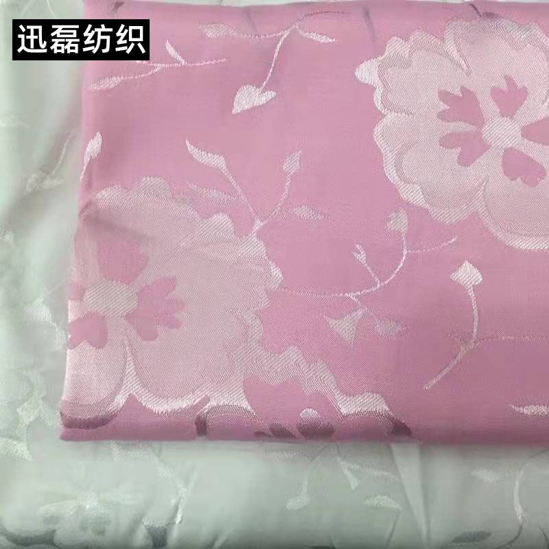 现货供应古装汉服旗袍元宝纹提花棉布料浴袍工作服面料 朵朵花