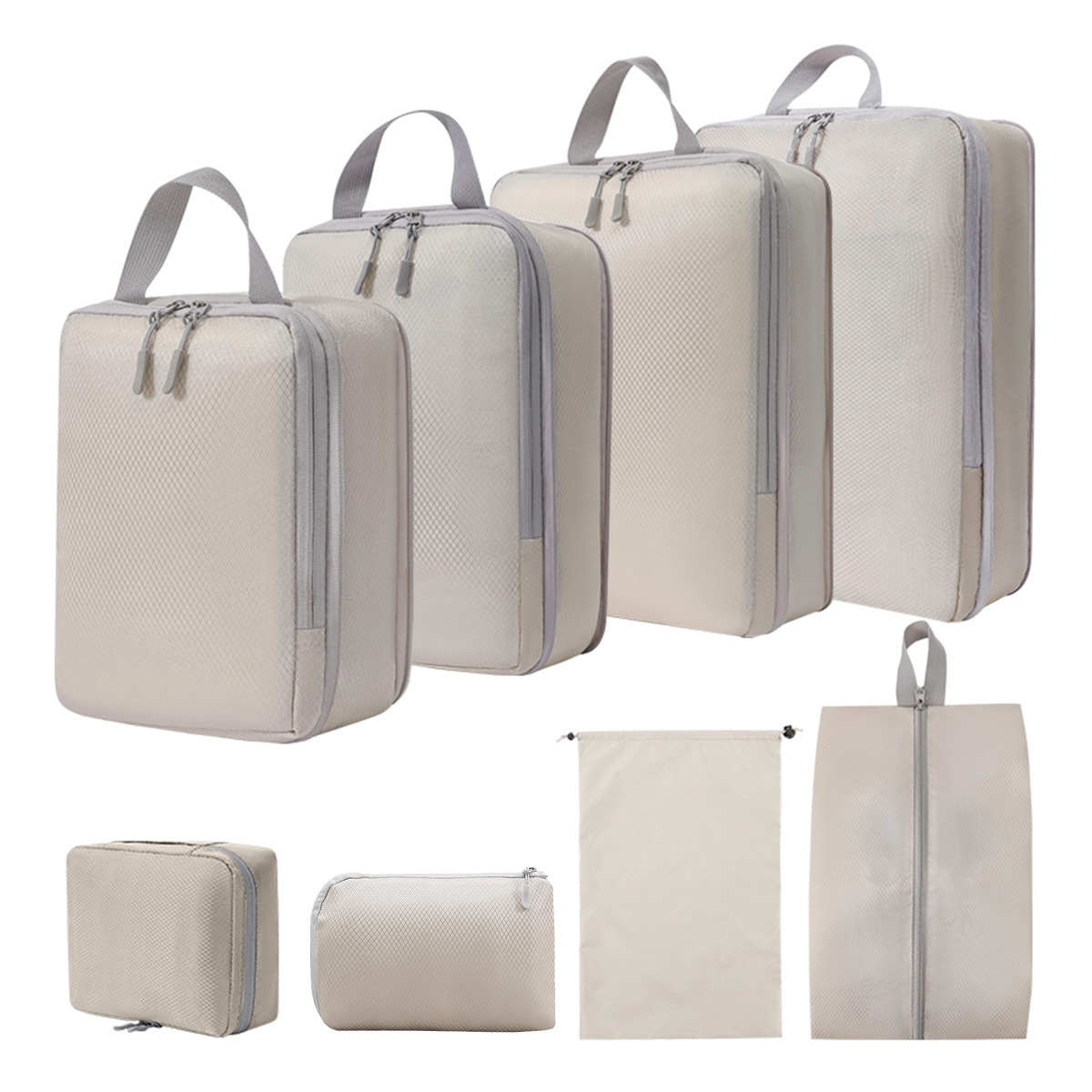 가글 디지털 8 피스 베이지 (슈즈백 + 번들포켓 + 워시백 + 디지털백)