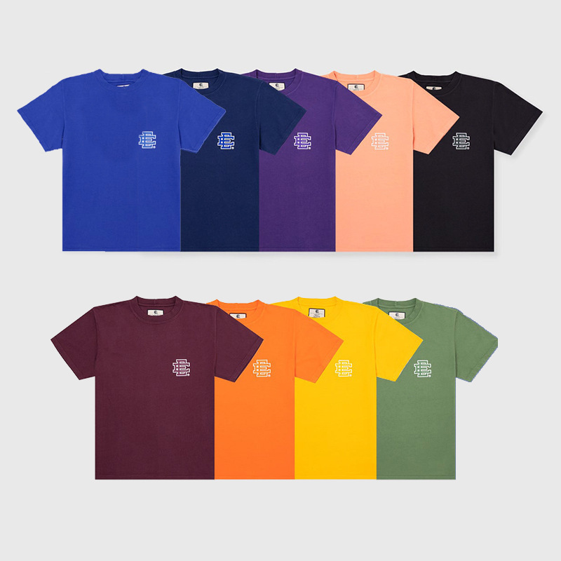 American-Style Ee Short-Sleeve Unisex Summer European and American Hip-Hop Trendy Brand Letter Print Cotton Loose Oversized Casual T-Shirt American-Style Ee Short-Sleeve Unisex Summer European and American Hip-Hop Trendy Brand Letter Print Cotton Loose Oversized Casual T-Shirt