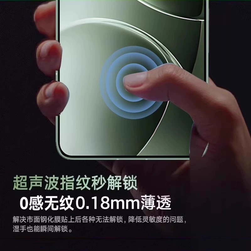 Подходит для Redmi K80 закалённая плёнка, ультразвуковая плёнка для redmik80, Xiaomi K80pro антивсплеск, защита от падений, разблокировка, высокая чёткость