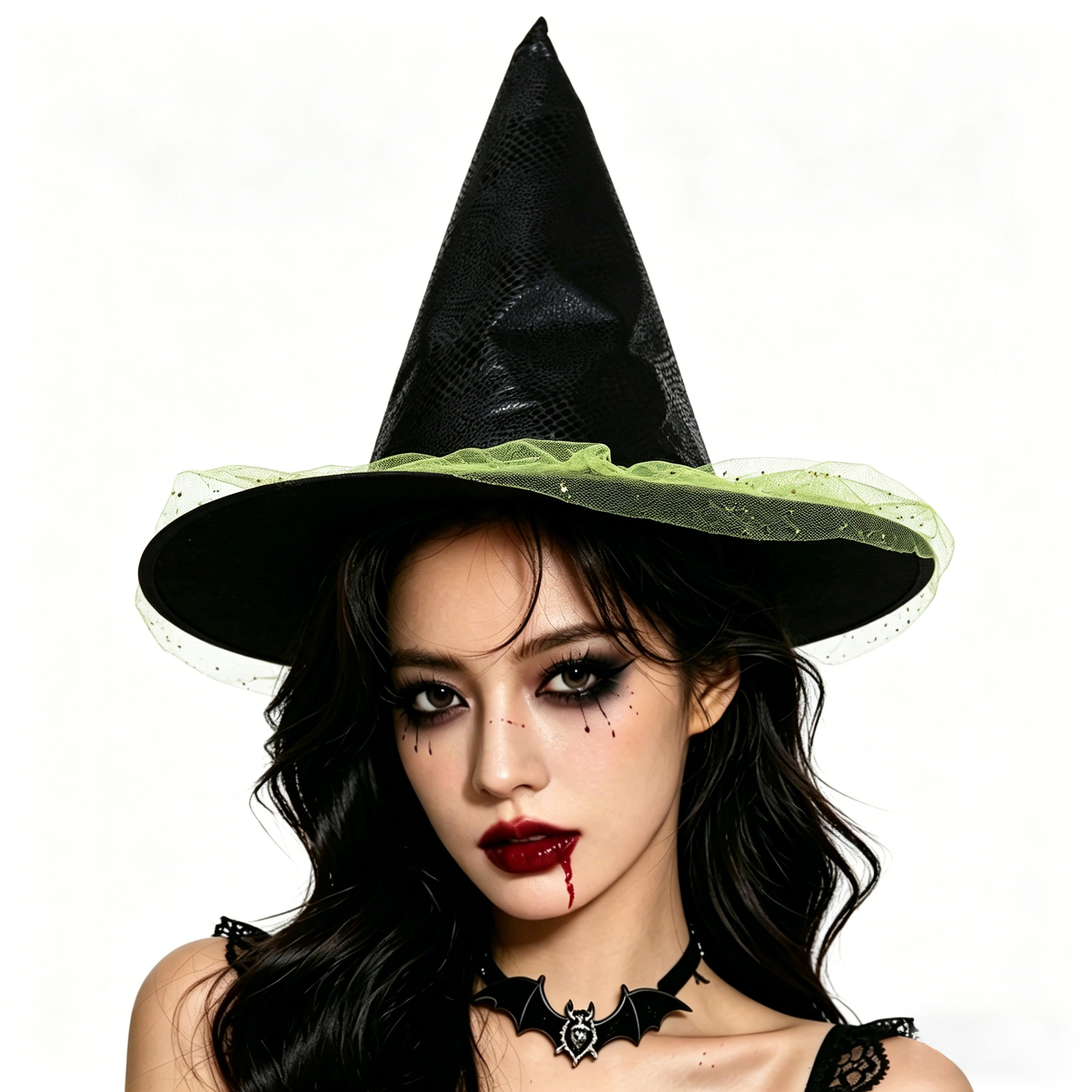 Sombreros de Halloween para niños y adultos, artículos para fiestas, sombreros de mago, sombreros de hechicero, sombreros de bruja de malla de cuero