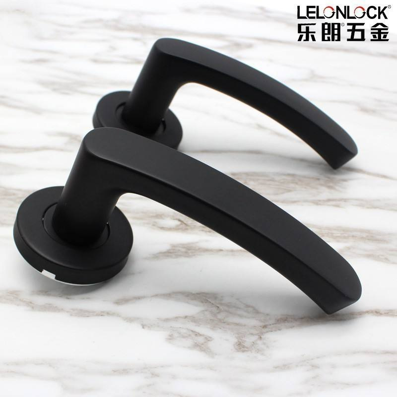 Acero inoxidable 304 manijas de puerta personalizadas silenciosas puertas de absorción magnética manijas de puerta de madera sólida de dormitorio