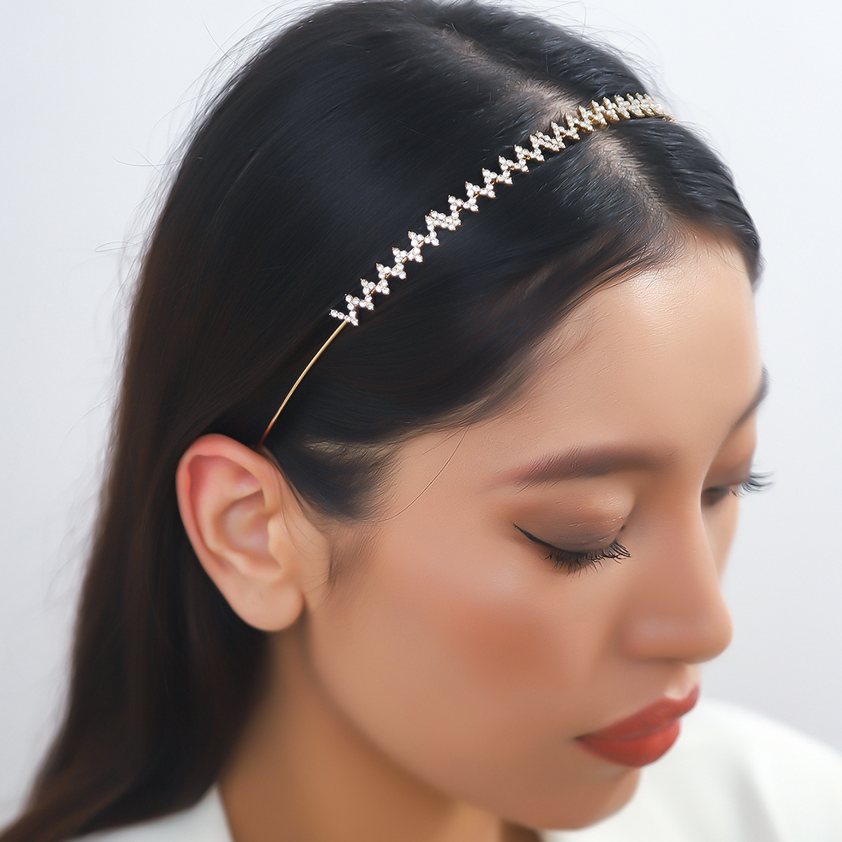 Moda coreana nueva tendencia rhinestone diadema tocado al por mayor diadema de los niños rhinestone accesorios para el cabello mujer Yiwu joyería
