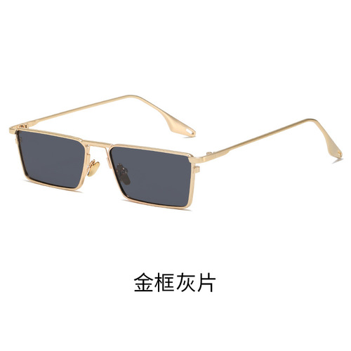 Fashion Internet celebrity small frame polarized sunglasses metal trend color changing sunglasses women's flat mirror 3036 can be equipped with myopia