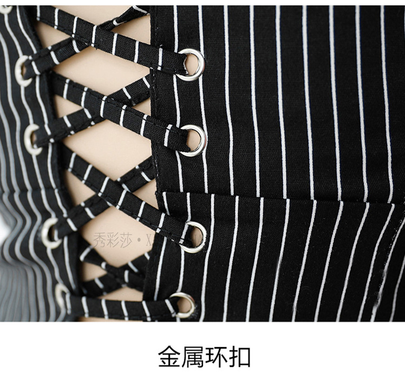 Xiuaisha Secretary Roleplay Lingerie Set with Cross-Strap Top, Mini Skirt and Thong — detail image 19