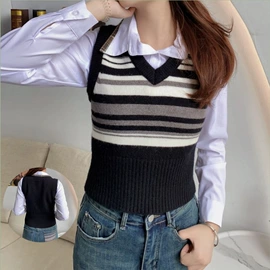 女式针织衫;毛衣;吊带背心