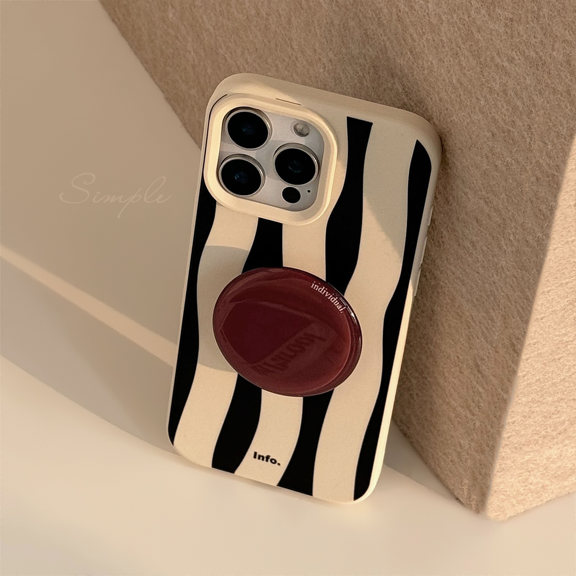 Cream Winds Retro Wave Point iPhone16 Teléfono móvil Apple 17 Carry Stand 15 Pro Max Aplicable 13