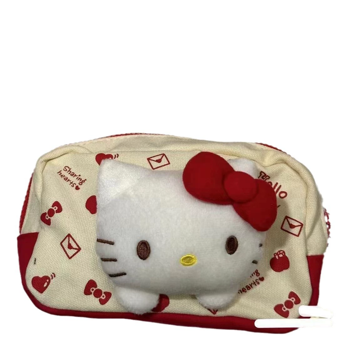 Hello Kitty, брендовый японский чехол для карандашей, качественная вместительная косметичка для студентов, канцтовары, сумка для хранения