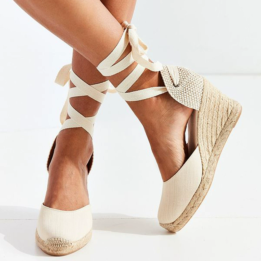 Summer woven high belt platform, sandals, footwear, European style, plus size
