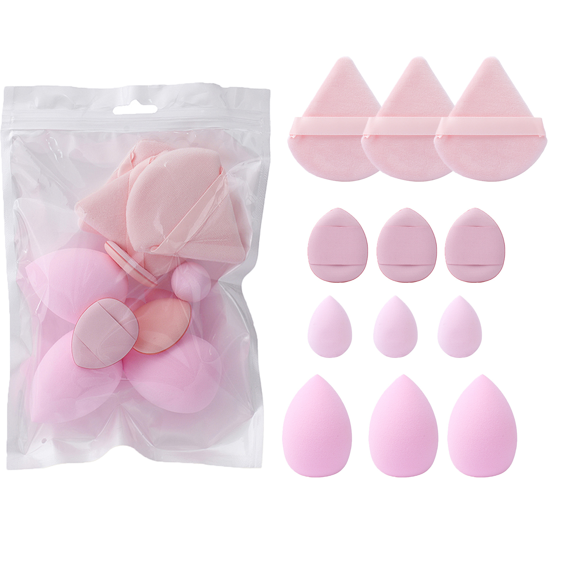 Set de esponjas de belleza transfronterizas, esponja de maquillaje flotante sin látex, esponja tipo cojín, no absorbe polvo, de doble uso para aplicación en seco y húmedo. image 20