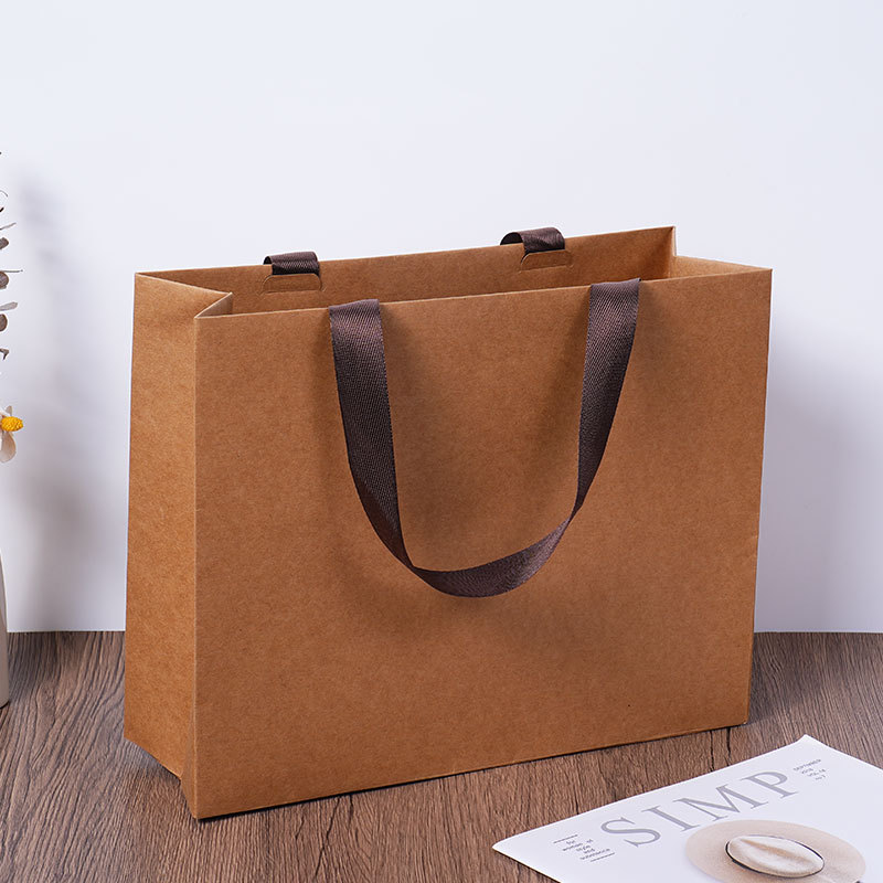 Bolsas de papel kraft sin cintura bolsas de mano logotipo ropa bolsas de regalo bolsas de papel bolsas de regalo bolsas de compras personalizadas