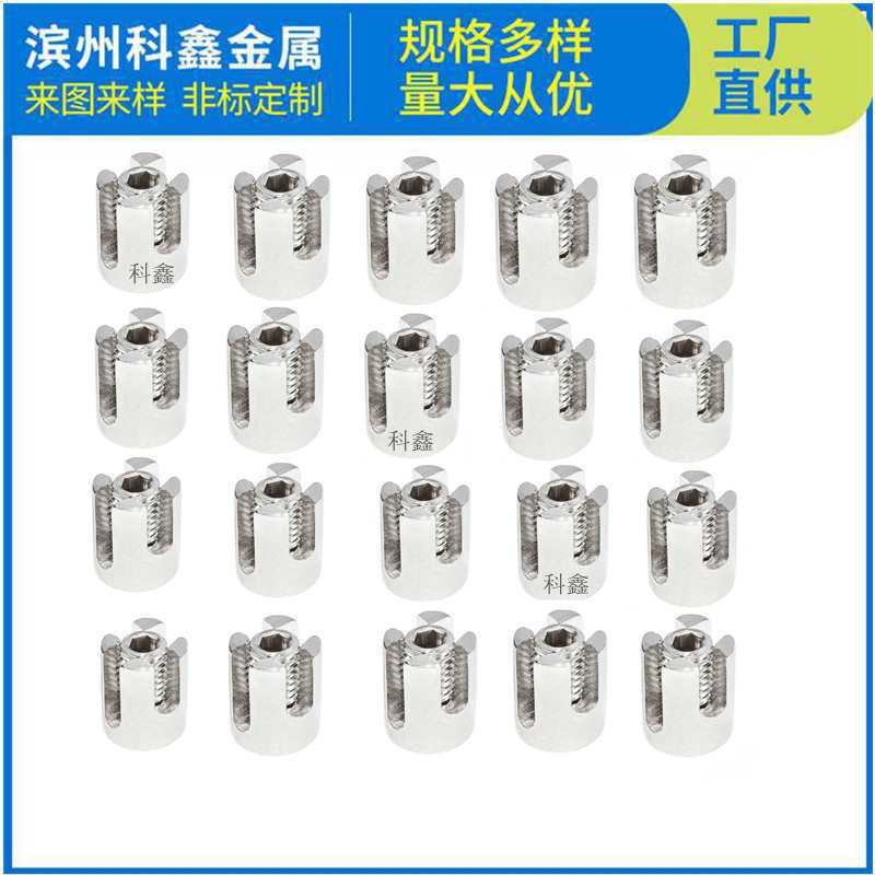 Stainless steel cable railing cross cable clamp 0.32cm wire rope clamp for Wall lattice system 20 pieces
