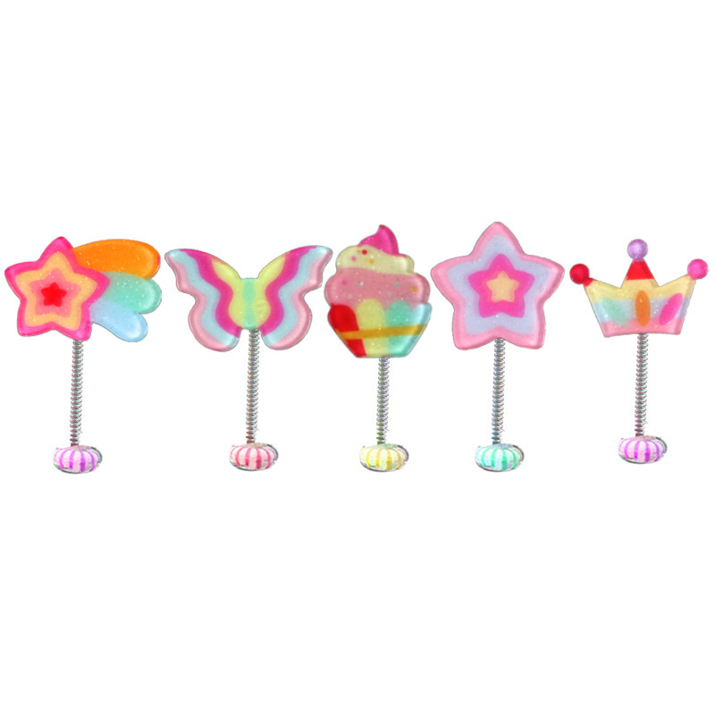 [Transfronterizo] Chica corazón arco iris decoración de coche coche sacudiendo la cabeza amor lindo primavera oscilante decoración de coche