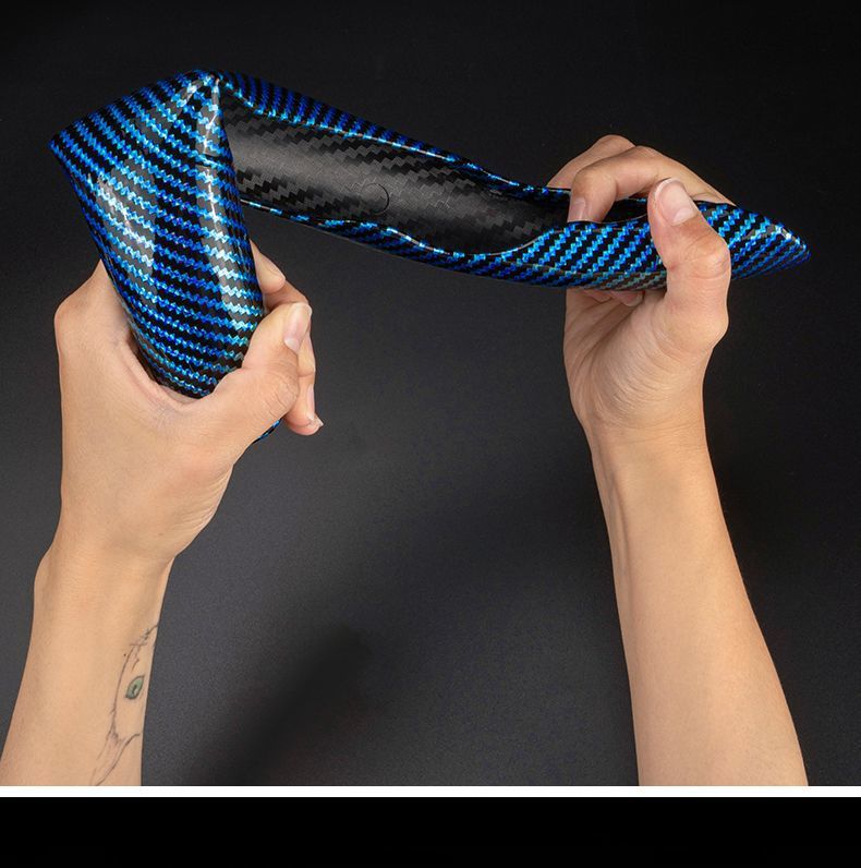 Car steering wheel cover laser pattern carbon fiber pattern car handle cover waterproof sweat-proof non-slip car steering wheel card cover