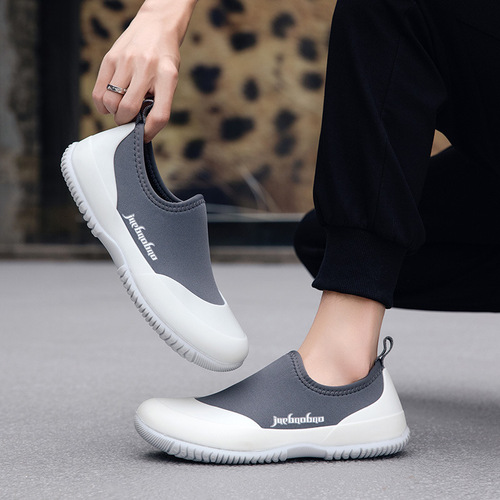 New style rain boots, short shaft, men's adult waterproof shoes, rain boots, non-slip and wear-resistant rubber shoes, kitchen water boots 25253