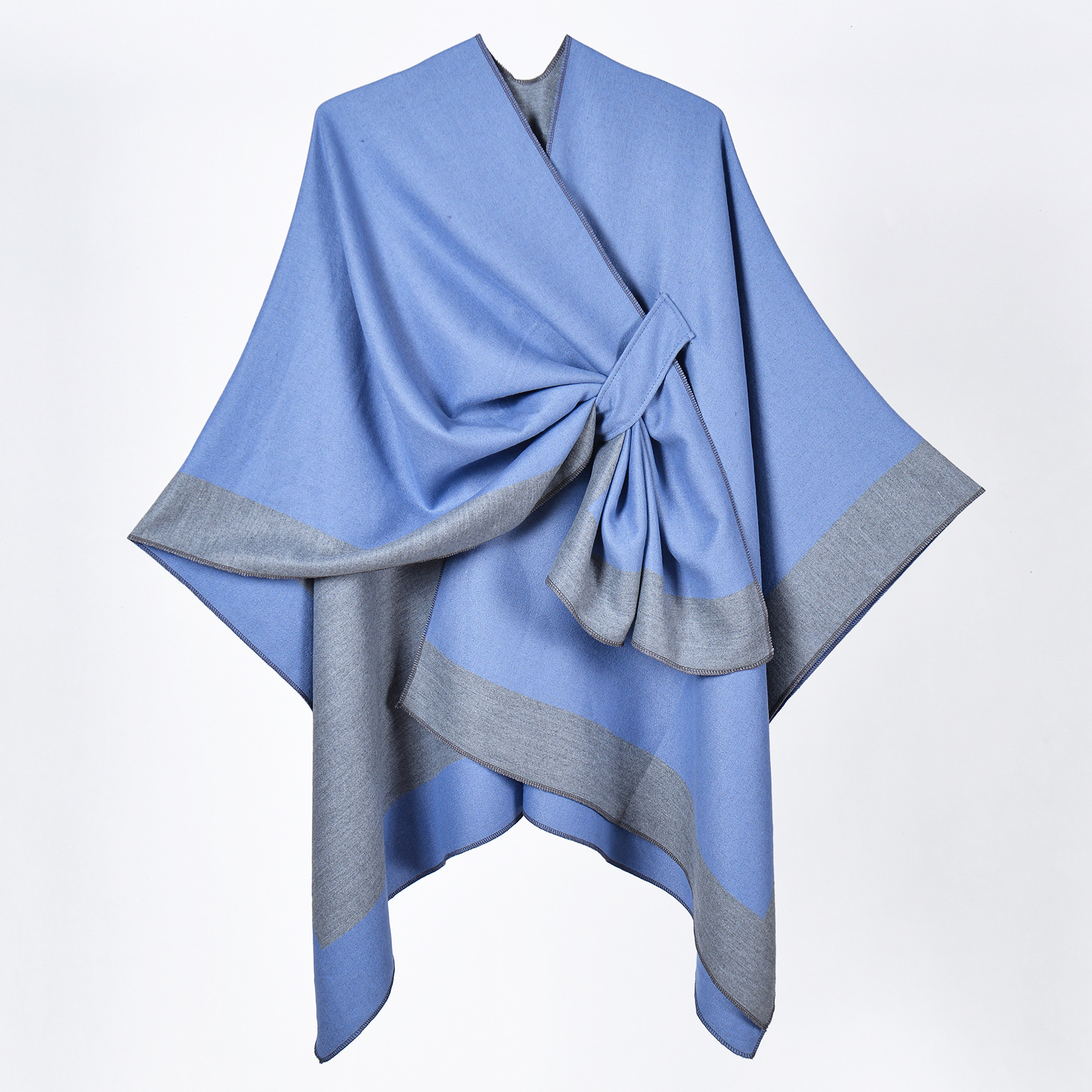 Barra oblicua de doble borde azul cielo