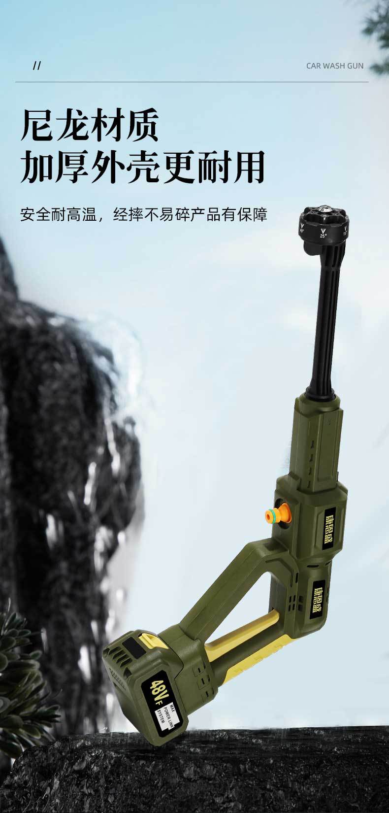 High Pressure Car Washer, Cordless, Brushless Motor, Lithium Battery