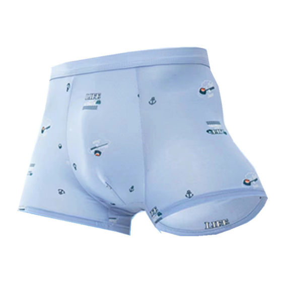 Summer new men's boxers ice silk underwear light color printing teenage boys shorts manufacturers supply wholesale