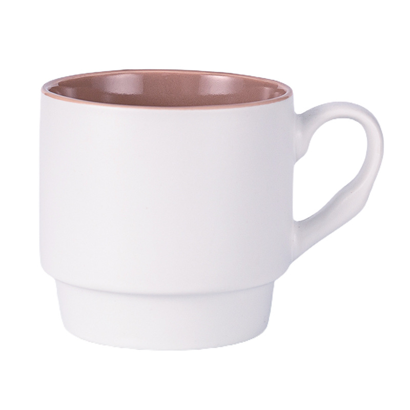 Transfronterizo de Amazon taza blanca taza de alto aspecto creativo Oficina taza de café pareja taza de agua Taza de cerámica