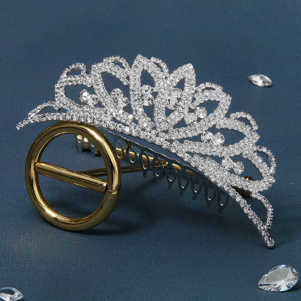 Korean Children's Crown Comb Accessories Studio Bride Wedding Hair Play Princess Rhinestone Comb Crown