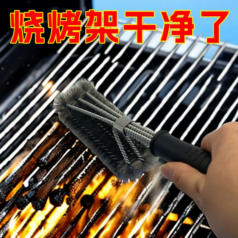 Щетка для чистки гриля для барбекю. Щетка из нержавеющей стали для чистки грилей и печей для барбекю. Специальный инструмент для чистки.