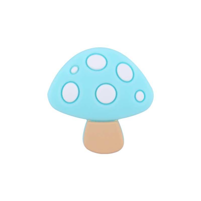 Nuevo bebé suministros de dibujos animados seta de silicona mordedor creativo DIY bebé molar pezón cadena mordedor pequeños accesorios