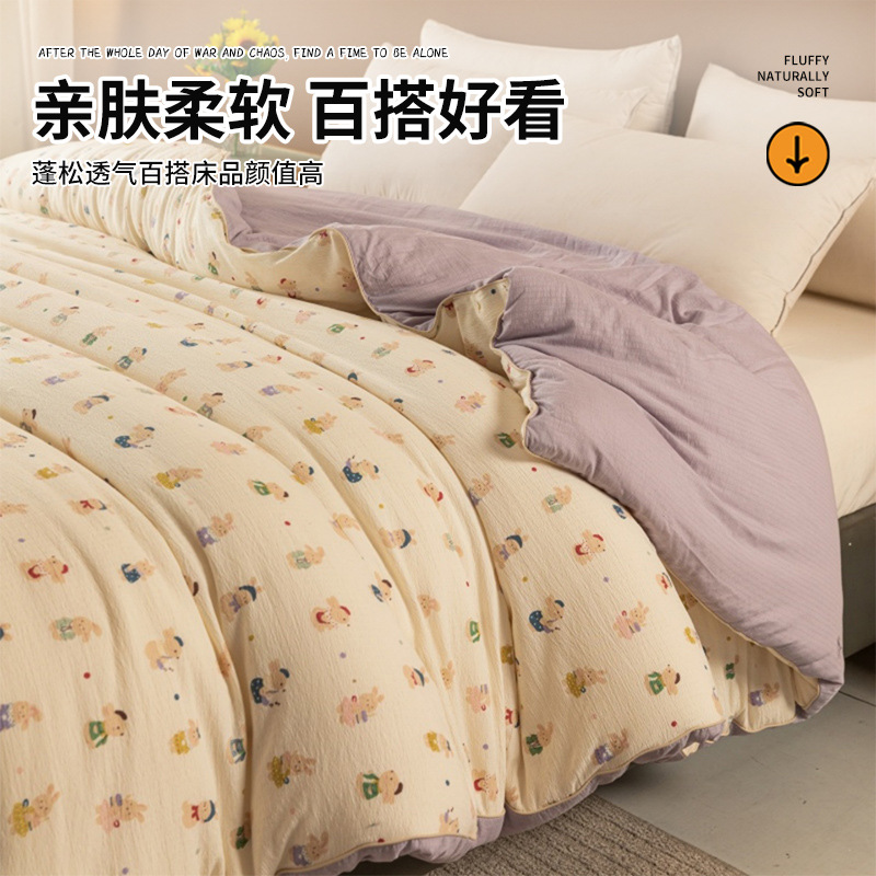 Dual hilos edredón de algodón núcleo de ropa de cama doméstica primavera y otoño edredón de cuatro estaciones universal para una persona doble 2025 nuevo