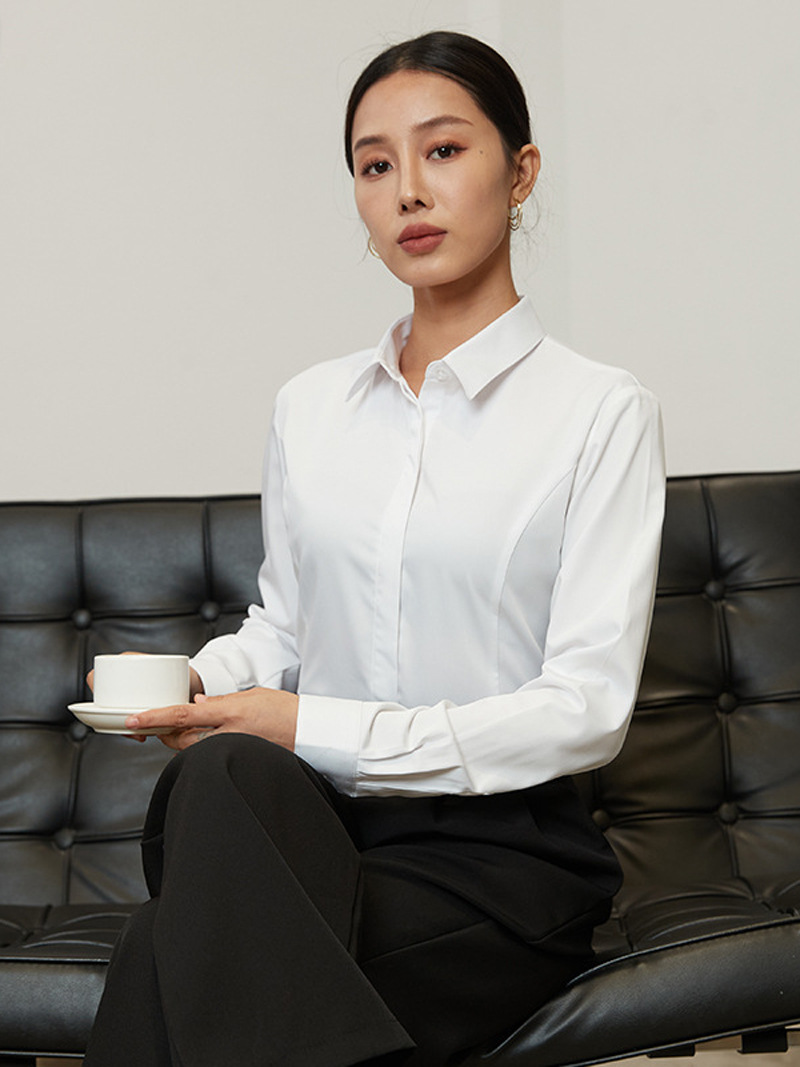 Spring autumn elegant solid color long-sleeve