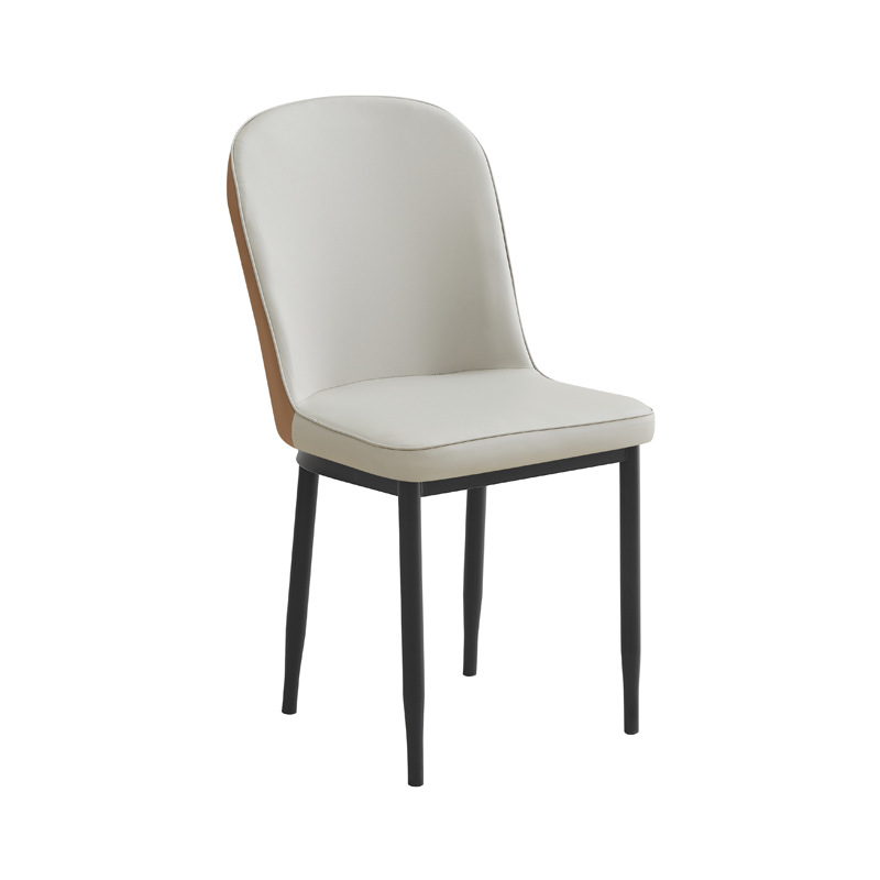 Silla de comedor de lujo ligera, asiento de cuero de doble propósito, mesa de recepción simple y moderna, multicolor opcional Baylor