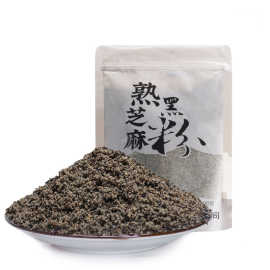 炒香熟黑芝麻粉1000g即食黑芝麻粉100g干净无沙干吃天然芝麻500g